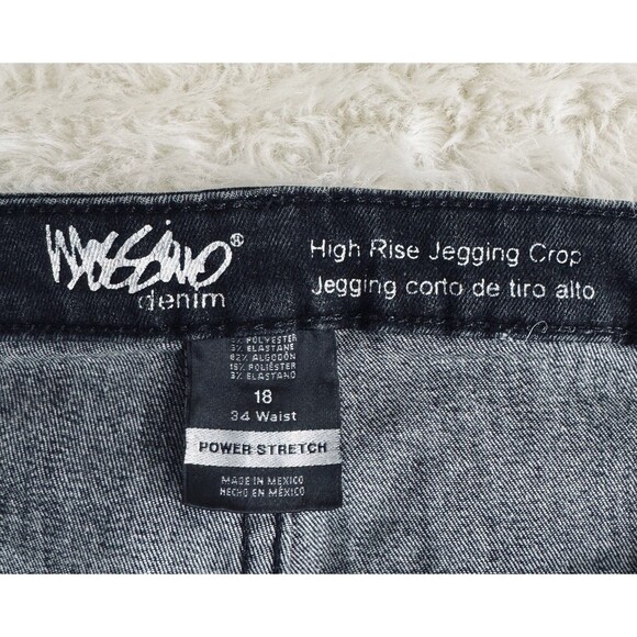 Mossimo High Rise Jegging Crop Jeans Plus 18 (38x24.5) Black Denim Stretch Women - Picture 4 of 9
